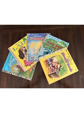 Golden Books Disney Sesame Street Book Bundle 5 Vintage Childrens Books
